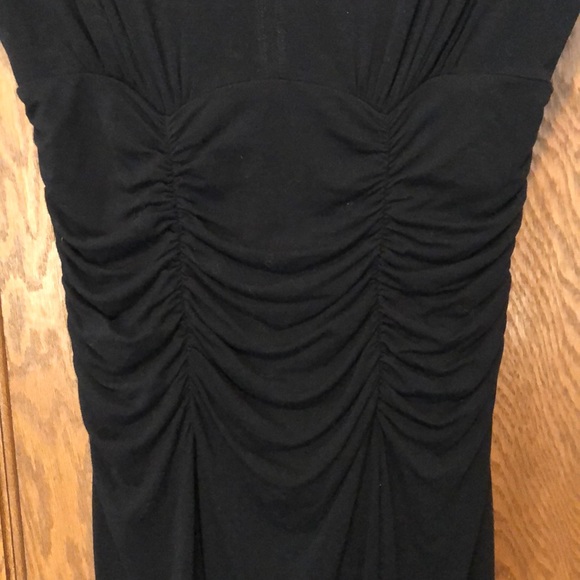 Cabi 108 Monroe V neck black ruched dress Small - Picture 2 of 8